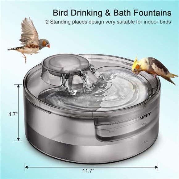 Dog Water Fountain, 170oz/1.3Gallon/5L Large Automatic Pet Water Dispenser - Picture 3 of 7